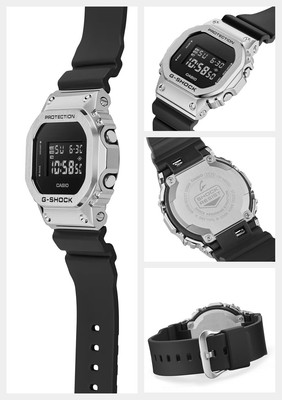 Unused CASIO G-SHOCK GM-5600U-1JF Black Metal Bezel Men's Watch in