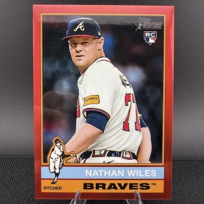 2025 Topps Heritage High Number #642 Nathan Wiles RC Red Chrome Refractor 5/5