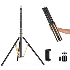 Aluminum Tripod Stand with Reversible Legs,8.8ft/2.7m Adjustable Portable Tra...