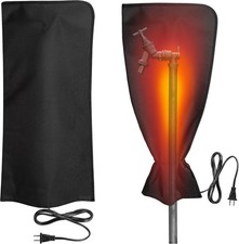 Heated Outdoor Faucet Covers for Winter,25.1" x 11.8" Waterproof Insulated Spi..