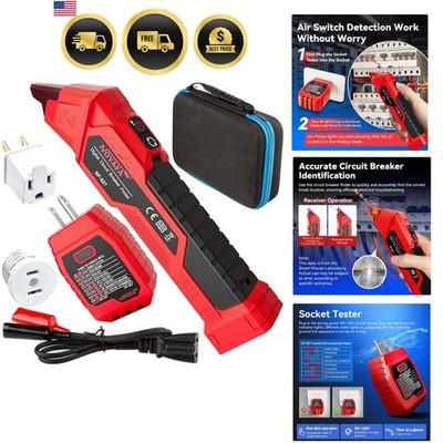Circuit Breaker Finder Tool with Accessories GFCI Outlet Tester 90-120V AC