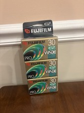 3 FUJIFILM VHS-C TC-30 Premium Camcorder Tapes Sealed NOS