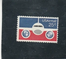 Scott # C89  US  Air Mail  Plane and Globes M/NH   Free Ship