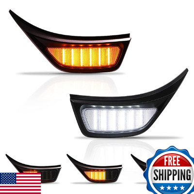 OFFKAT Sequential Front Fender LED Side Marker Lights for Jeep Wrangler JL JLU G