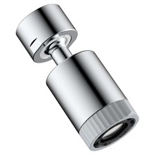 Chrome Finish Swivel Faucet Aerator 360 Degree Rotation 3 Flow Modes Kitchen