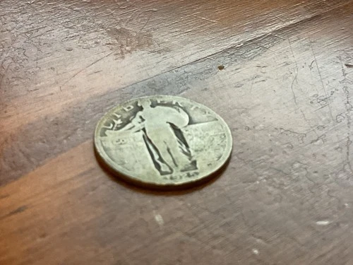 1925 US Standing Liberty Silver Quarter 25c Philadelphia Mint