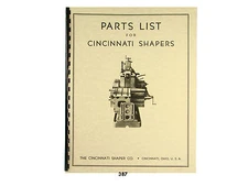 Cincinnati 16" Shaper Parts List  Manual  *387