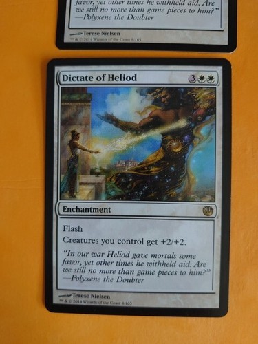 Dictate of heliod x2 Enchantment JOURNEY INTO NYX . Magic The Gathering Card. - Picture 2 of 6