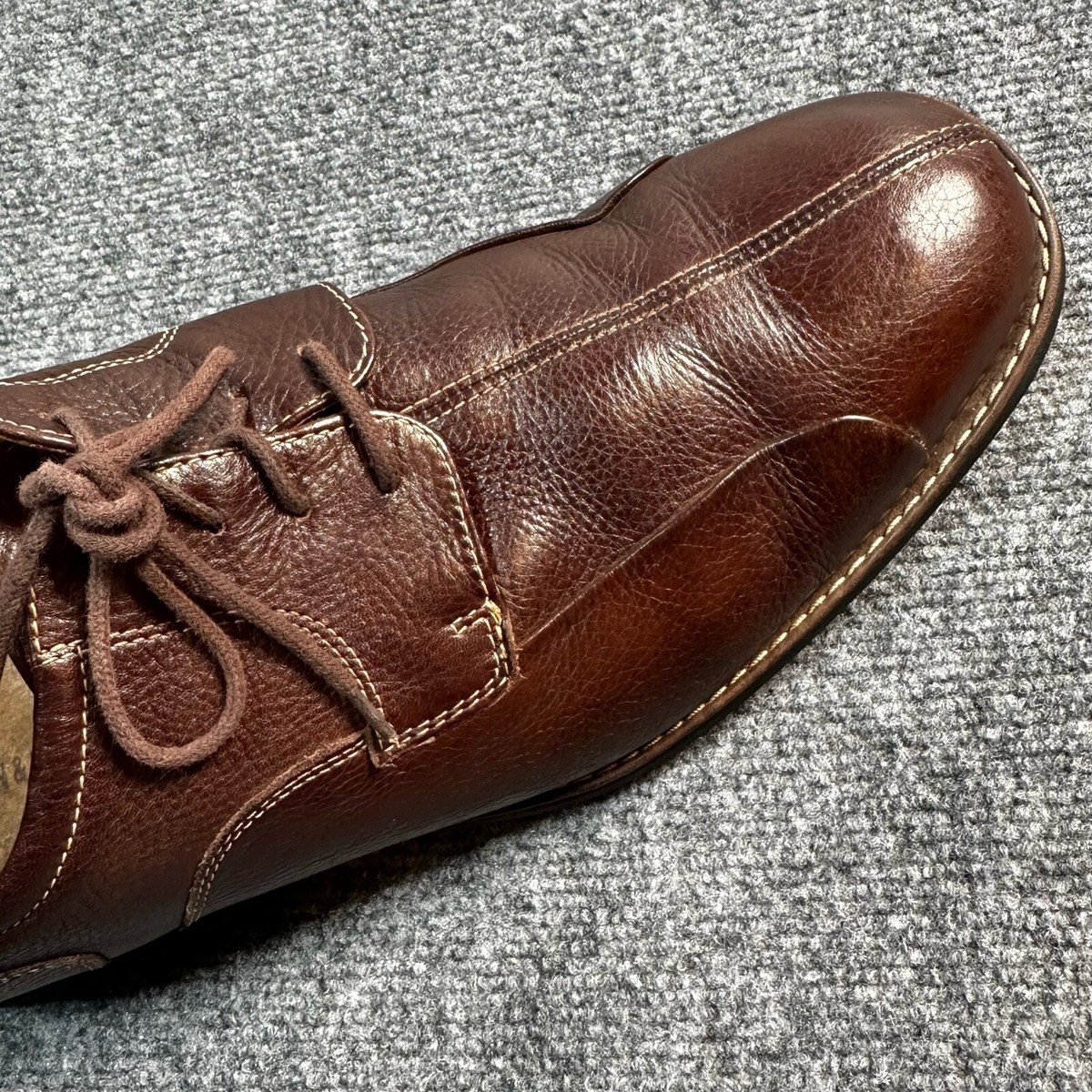 Johnston & Murphy Mens 13 M Brown Pebbled Leather Split Toe Oxfords 20-7223 20-4340_1__15611.1724885169.  main image 2