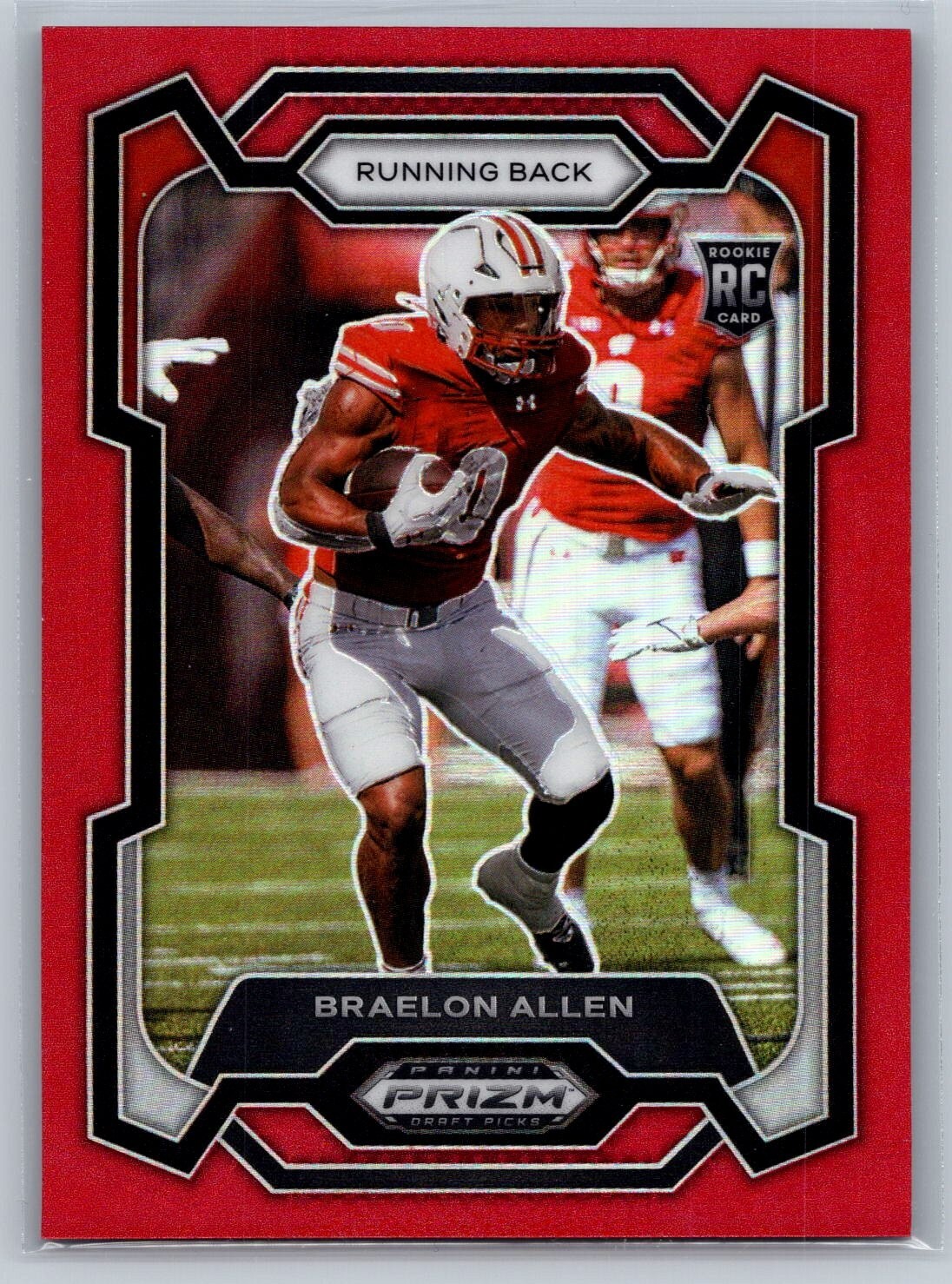 2024 panini prizm draft picks football braelon allen red prizm rc 163/299 #129