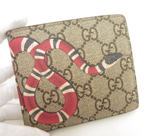 Authentic GUCCI GG Snake Print PVC Leather Compact Wallet #37903 - Picture 2 of 17