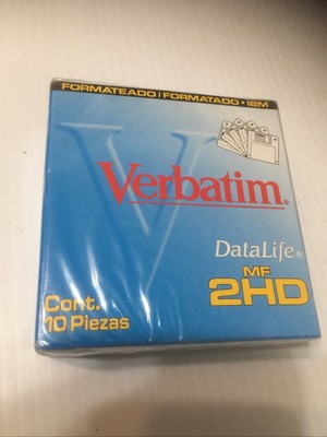 NIB Verbatim DataLife MF 2HD High Density 3.5 Floppy Disk (10 Per Box)