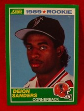 DEION SANDERS-Score 1989 Football Rookie Card #246-EX Condition-ATLANTA FALCONS