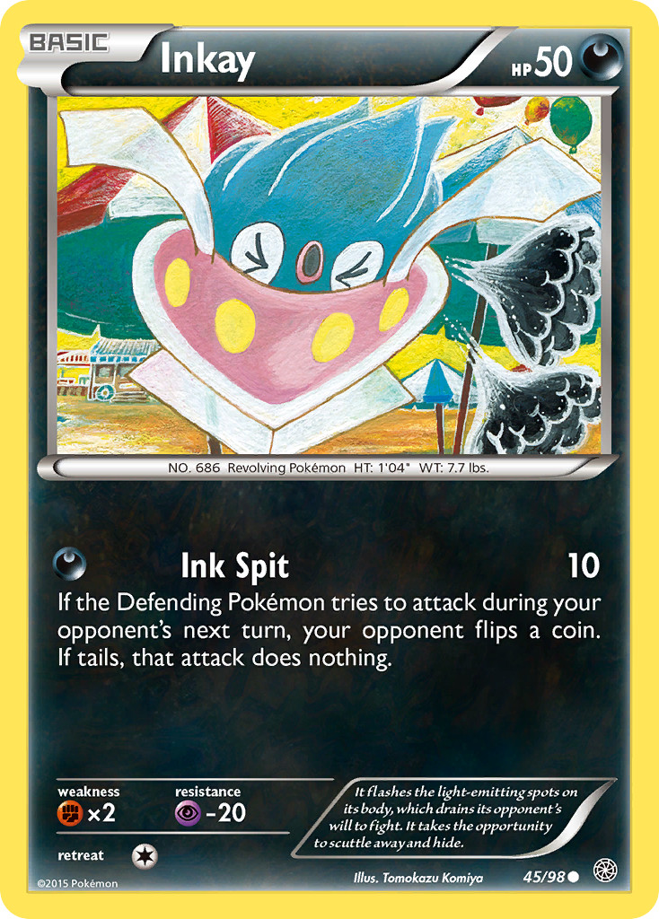 Inkay 45/98 Common | Ancient Origins | Pokemon Card