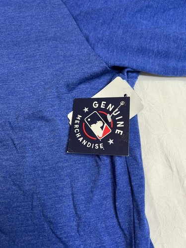 MLB Chicago Cubs Baseball Women's Heather Bi-Blend Ringer T-shirt L - Picture 4 of 7