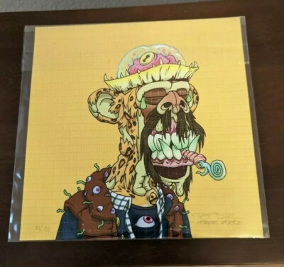 1XRUN Mutant Ape Yacht Club MAYC #6352 Blotter Paper **IN HAND** LE 51/100