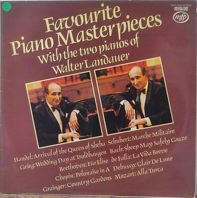Favourite Piano Masterpieces, Walter Landauer 12  Vinyl LP Record [SIGNED COPY]