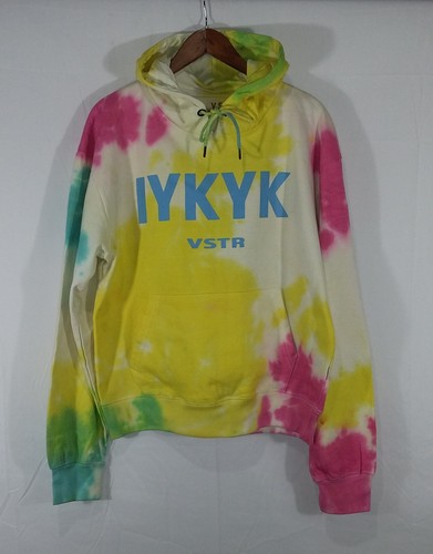 VSTR PREMIUM IYKYK PASTEL TIE DYE BLOCK LETTER GRAPHIC HOODED SWEATSHIRT - Picture 3 of 10