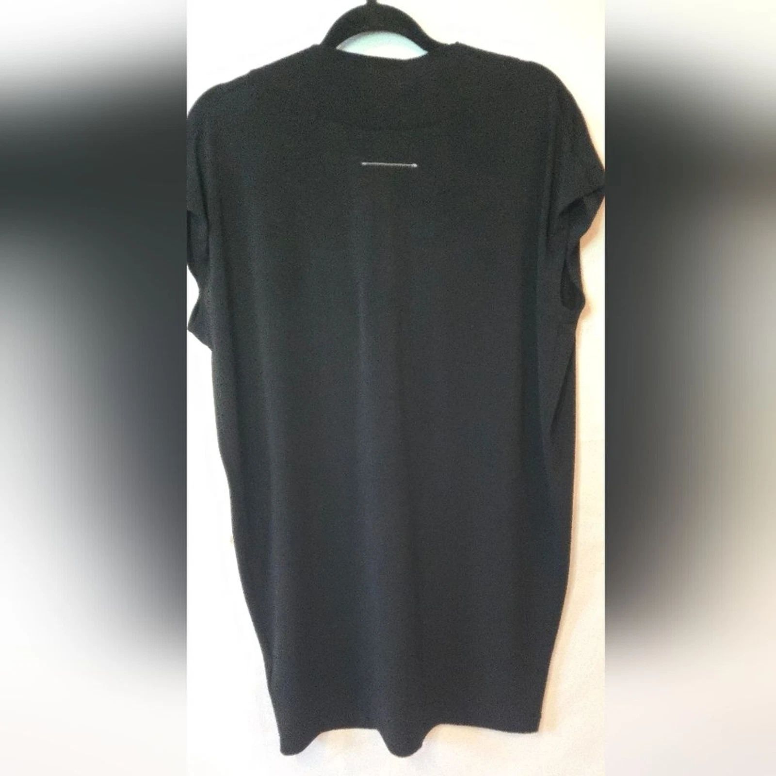 MAISON MARGIELA Abito donna MM6 Maison Martin Margiela nero profondo V bozzolo scollo drappeggio taglia S