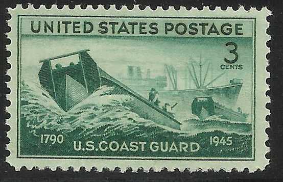 1945 Coast Guard 3 cents US Postage Stamp Scott #936  MINT