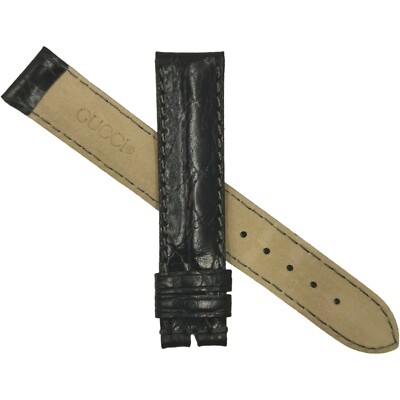 GUCCI - 17 MM - GENUINE LEATHER WATCH STRAP - OEM - BRACELET - NOS - BAND - #D35