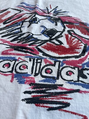 Vintage 90s FIFA World Cup Soccer USA 1994 ADIDAS T-shirt L Large