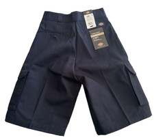 Dickies Cargo Shorts Men's Size 30 Navy Blue 13  Inseam Loose Fit New