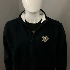 Pittsburgh Penguins Level Wear West Haven Black 1/4 Zip Fleece (3 sizes)