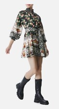 Alice + Olivia Janis Belted Floral Short Dress Size US 6