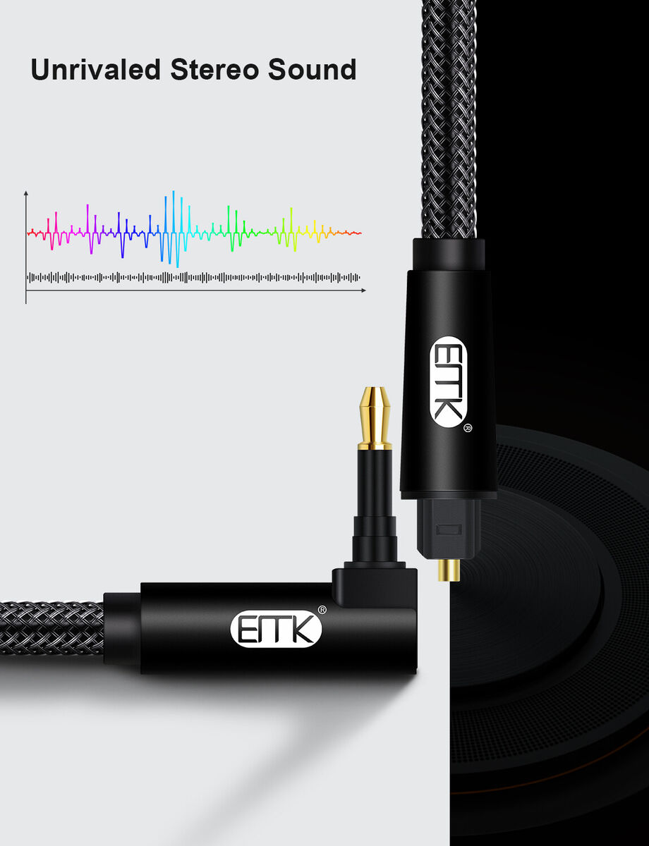 SKW Mini Toslink To Toslink Optical Digital Audio Cable
