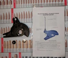 DILLON 550 PRESS / LEE BULLET FEEDER ADAPTER (BLACK) PLATE KIT