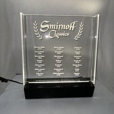 Smirnoff Vodka Classic Lighted Plaque Bar Lamp Bar Sign Mancave Dorm Vintage