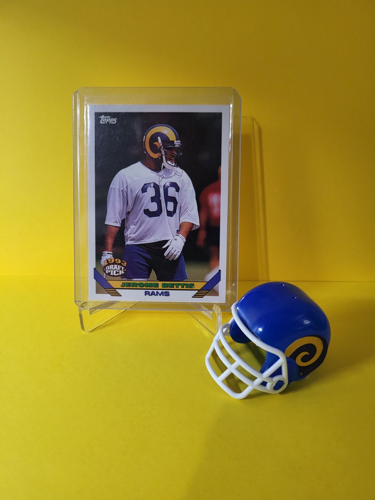 1993 Topps Football Jerome Bettis #166 Rookie RC Rams Steelers HOF Notre Dame 