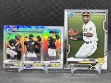 2021 Oneil Cruz Bowman Chrome Base RC & Talent Pipeline Refractor Pirates BCP-24