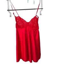 VTG Morgan Taylor Intimates Women 2X Lingerie Babydoll Lace Detail Red NWT