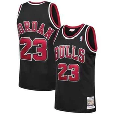 Chicago Bulls 97/98 - Michael Jordan - Basketball NBA - Black - Large (USA-Med)