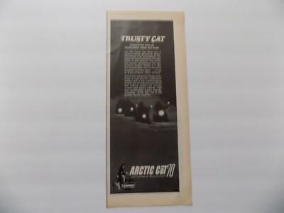 1969 PRINT AD TRUSTY CAT ARCTIC  CAT 70 SNOW MOBILE