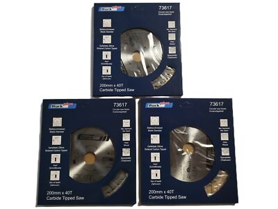 3 x HM Sägeblatt f. Holz Kreissägeblatt Ø 200 x 30 mm 40 Zähne Säge Hartmetall