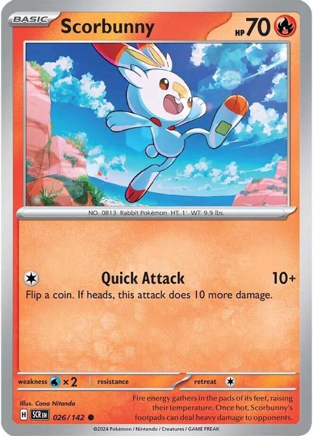Pokemon Scorbunny (26/185) Stellar Crown NM