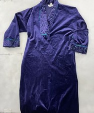 Vintage Komar Royal Purple Velvet Robe 55 Women's Medium