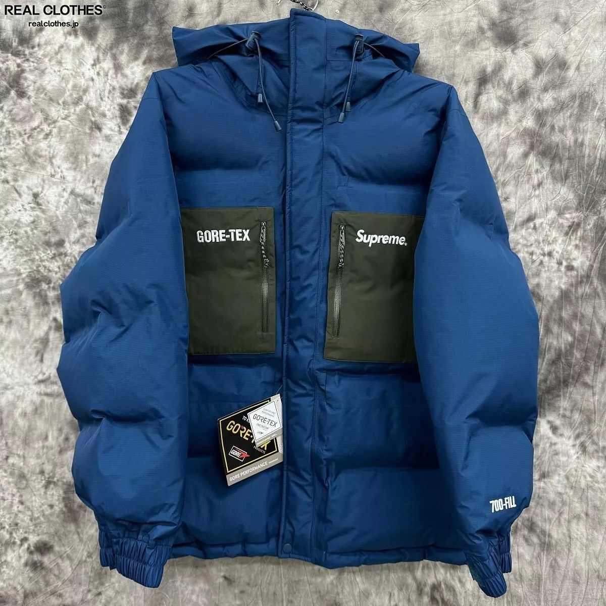 Parka rembourrée Supreme 19AW GORE TEX 700 sarcelle foncée taille M nylon fermeture éclair