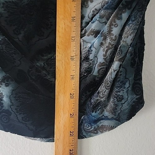 Forever 21 Blue Tie Dyed Textured Velvet Sleeveless Wide Neck Top S - Picture 8 of 9
