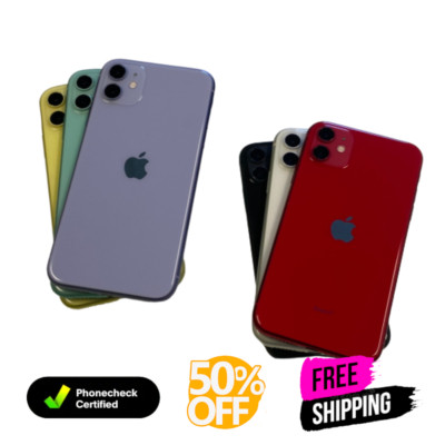 Apple iPhone 11 Screen 6.1'' Smartphone 128GB 64GB Unlocked Att Verizon Boost LT