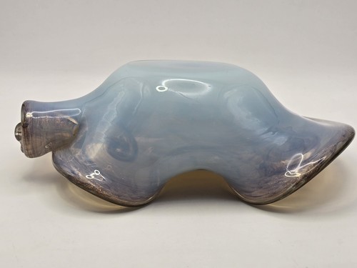 Murano Fratelli Toso Starry Night Bowl Opalescent Copper Swirl Pinched 9" - Picture 12 of 19