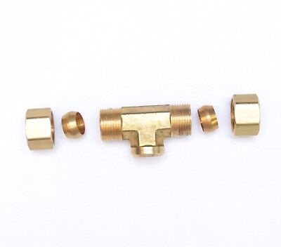 Connector Adapter NPT3/8 Male x Ф3/8 Tube OD with Double Ferrules 3pcs NPT3/8 Male x Ф3/8 Tube OD with Double Ferrules 3pcs uxcell Compression Tube Fitting 
