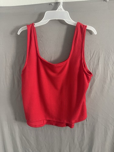 Camiseta sin mangas No Boundaries Junior roja acanalada talla XXL (19) NUEVA CON ETIQUETAS - Imagen 3 de 10
