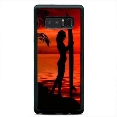 Beach Dusk Surfing Board Case Cover Samsung Galaxy Note 20 Ultra 10 Plus 9 8