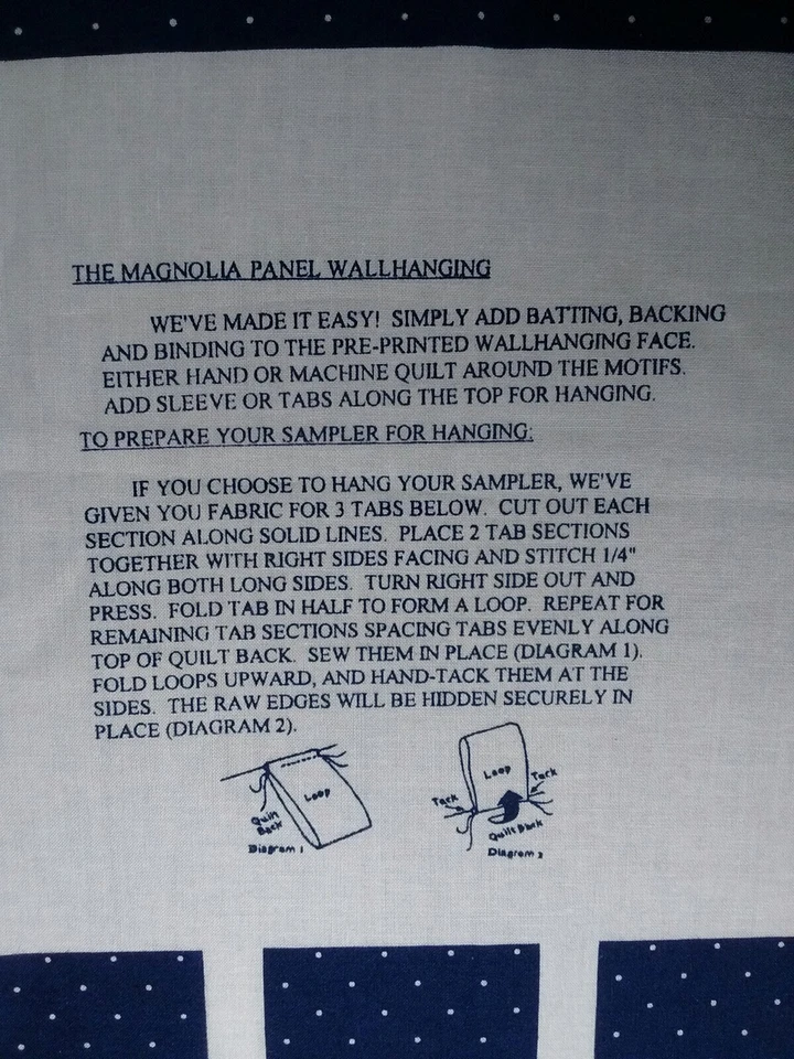 Panel de tela panel de magnolia acolchado, costura, colgado de pared artesanía para coser Foto 3 de 4