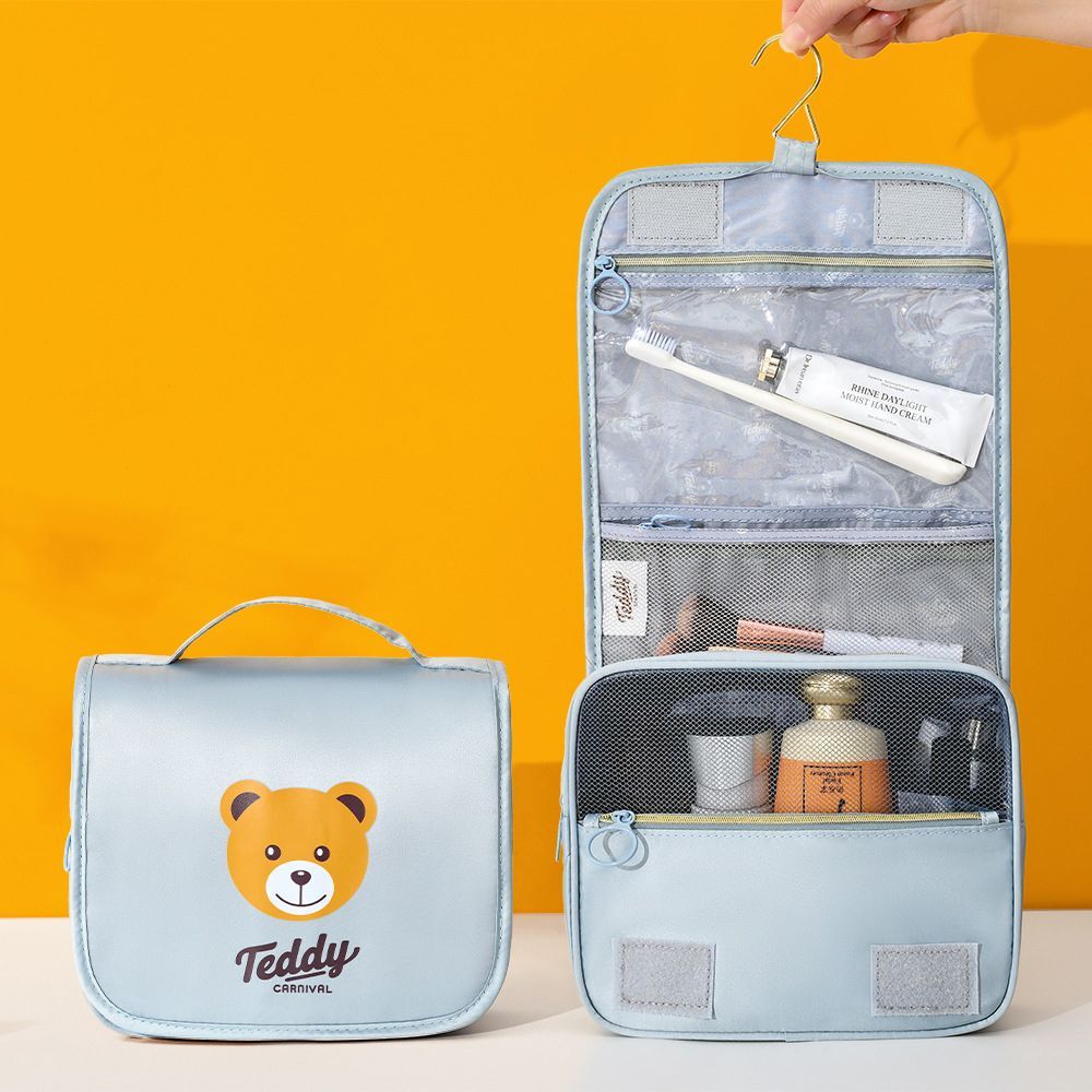 Cartoon Teddy Bear Cosmetic Bag Portable Large Capacity Travel Cosmetic