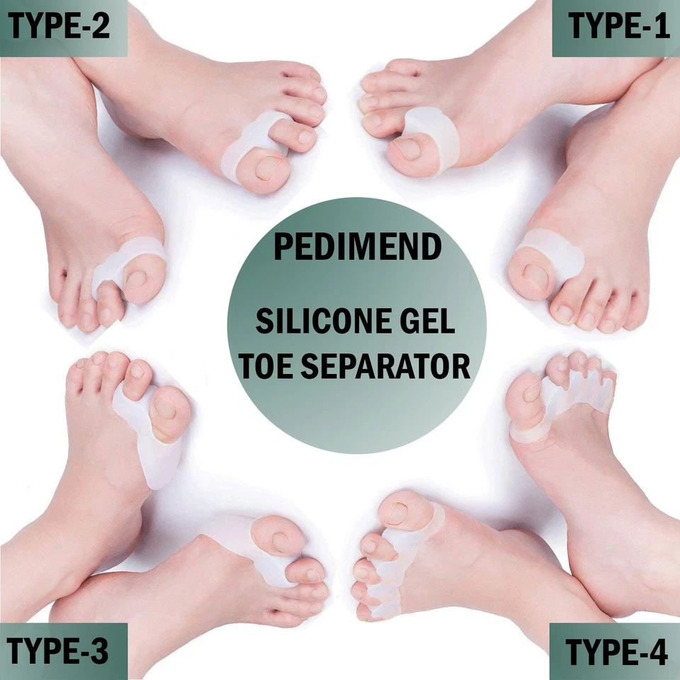 PEDIMEND™ Pedimend Silikon Zehenabscheider - große Zehenabstandshalter - Bunion Corrector - Fußpflege
